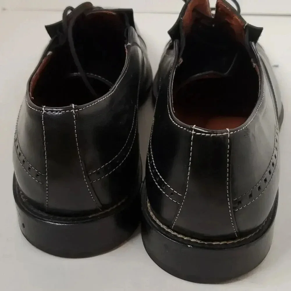 Brass Boot Made in Spain Black Cap Toe Shoes 10